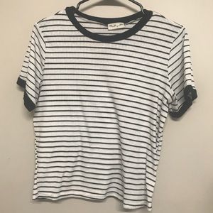 Trendy Striped Crop Top